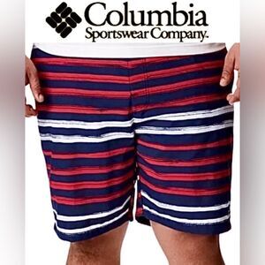 - Columbia💫 Big Dippers Omni Shield Stripe Swim Trunks💫small